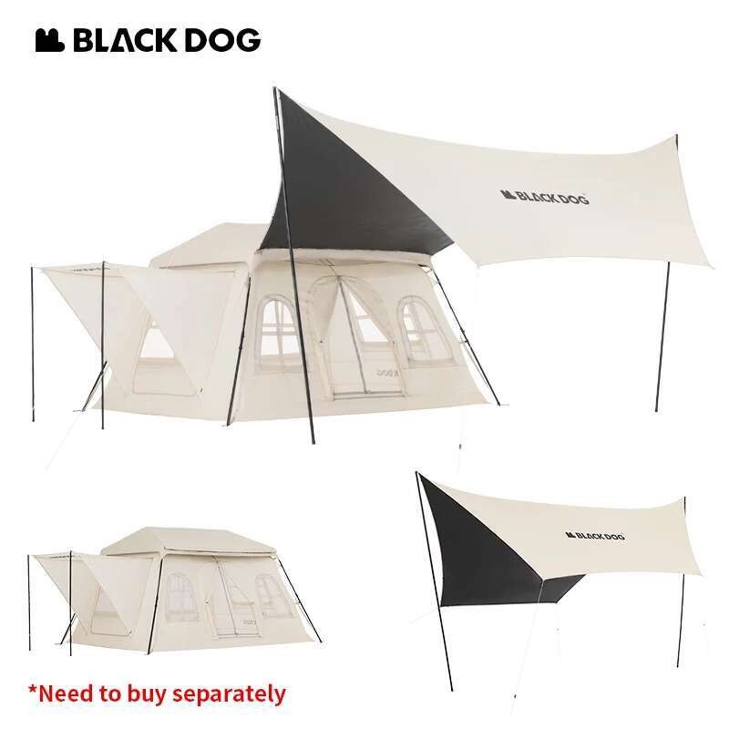 Naturehike BLACKDOG Canopy Sunshade Awning Tarpaulin Tarp Automatic Hut Tent Dome Cabin Shelter for 