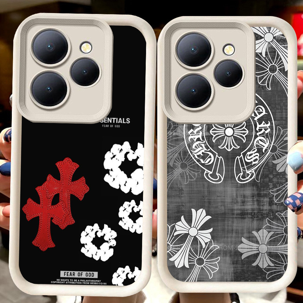 H115 Chrome H-Hearts ปลอกสีขาวสําหรับ ITEL A70 RS4 A80 P65 A50 S23 P55 A90 5G City 100