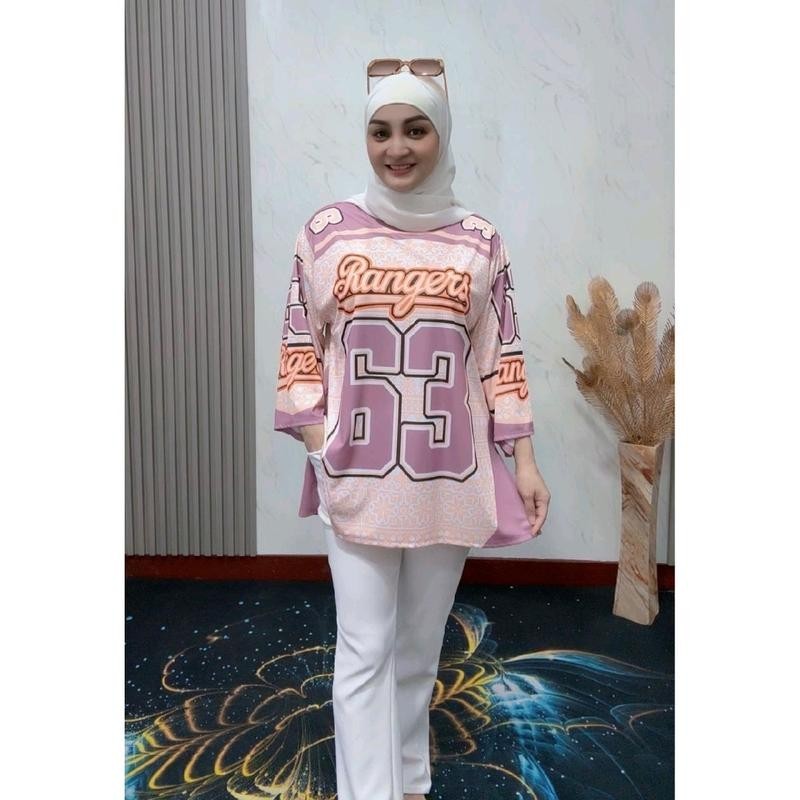 [ฟรี CUSTOM]เสื้อยืด BAGGY 5D " SPORT 63 " . MATRIAL LYCRA MIX POLYESTER BY SHOP QQ 2