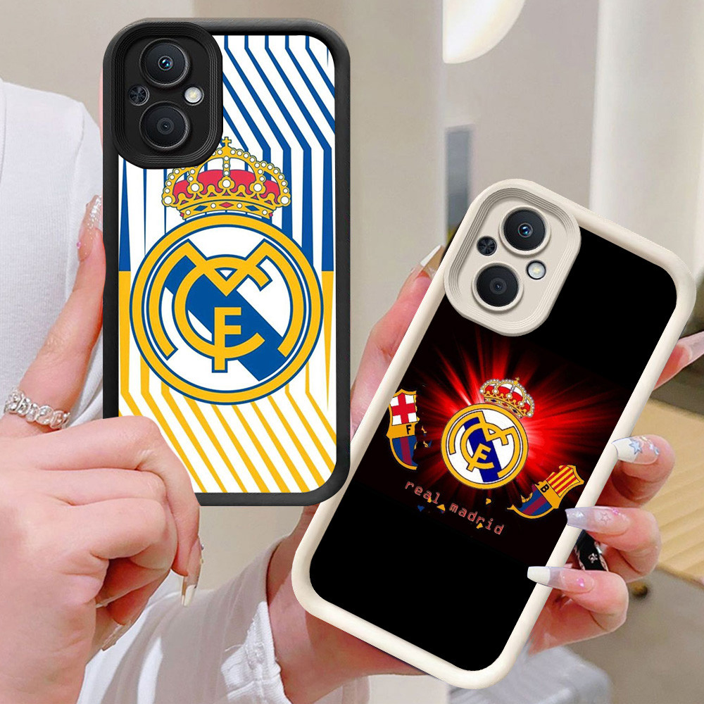 BI97 Real M-Madrid Casing สําหรับ OPPO Reno 7Z 8Z 7 Lite 5G สีขาวสีดํา