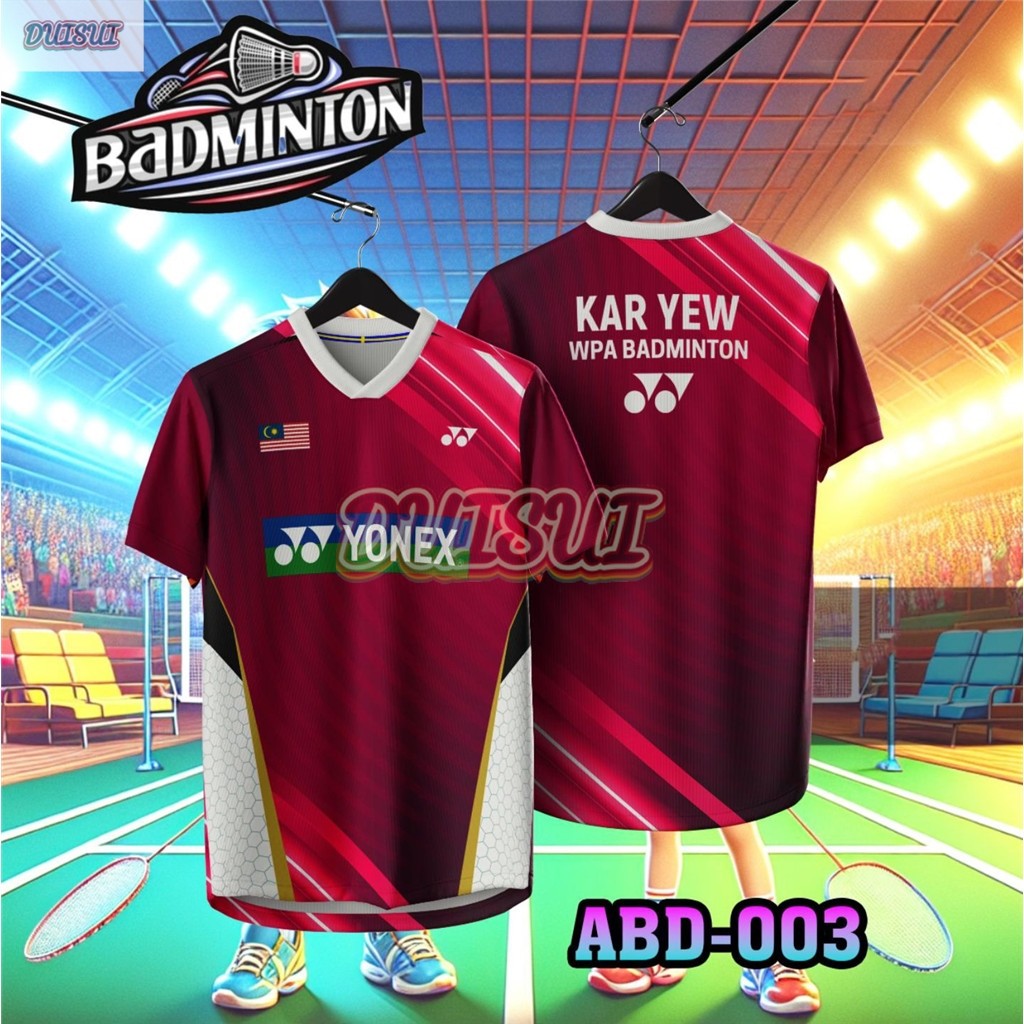 เสื้อทีมแบดminton Malaysia ALL England 2025 | พร้อมพิมพ์ชื่อ FREE