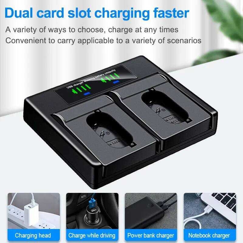 ▥ HQIX สําหรับ Leica Sl3 Q3 43 กล้อง Bp-Scl6 Dual Charger แบตเตอรี่