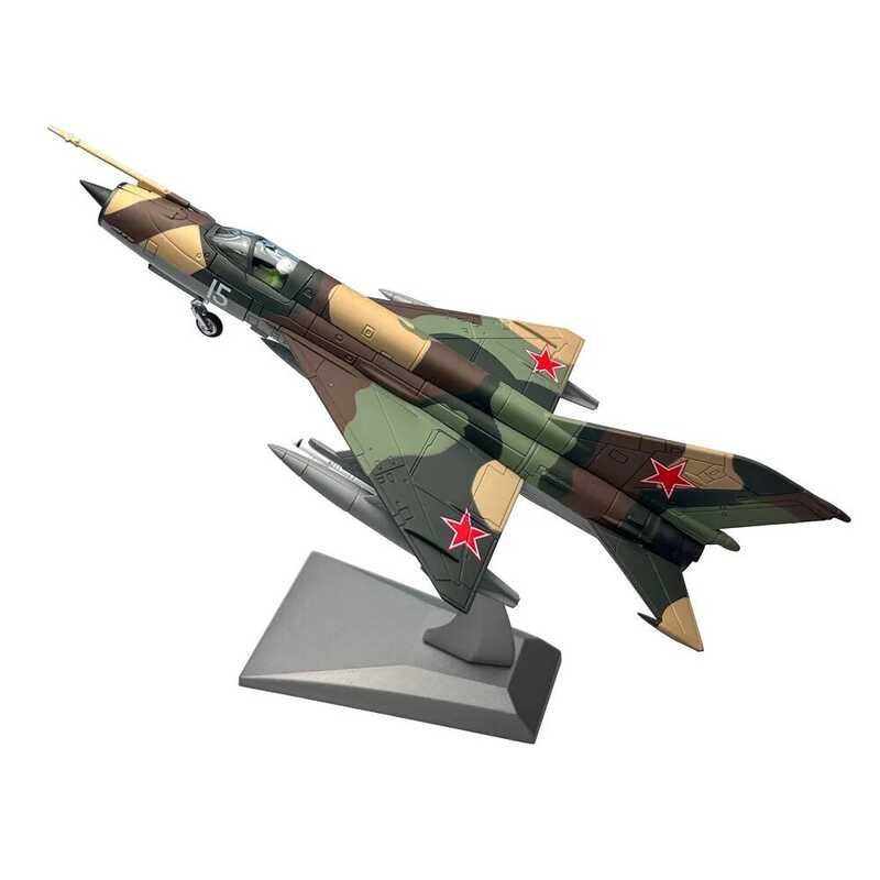 โมเดลเครื่องบินรบ ★ Mig-21 Mig21 Fishbed ขนาด 1/72 ของโซเวียต โมเดลเครื่องบินโลหะสำหรับเด็กของข
