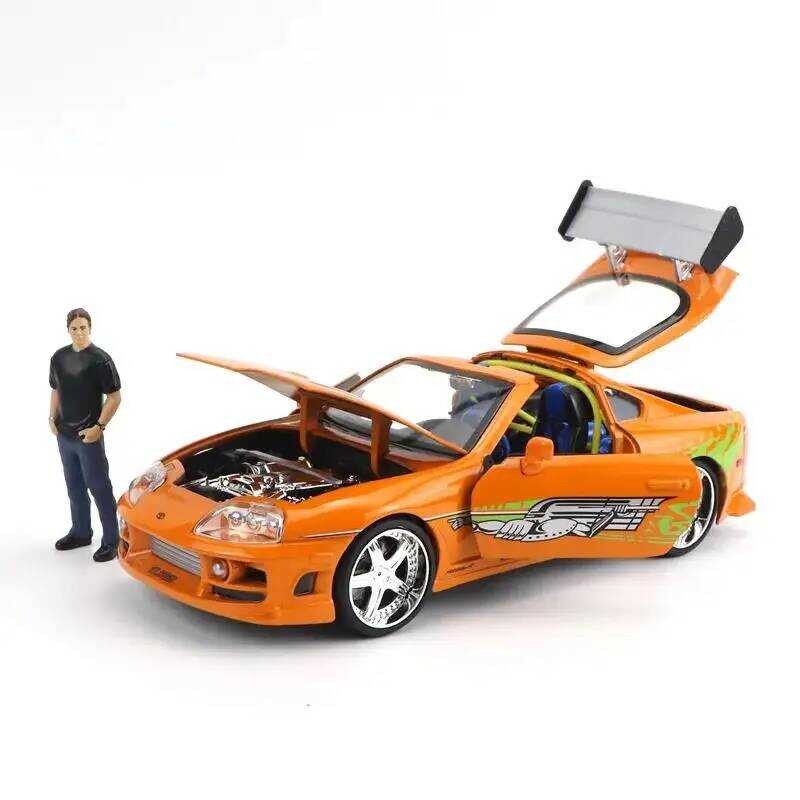 โมเดลรถ ★ Toyota Supra ปี 1995 ของ Brian จาก Fast And Furious ขนาด 1:24 จำลองสูง โลหะหล่อ ของเล