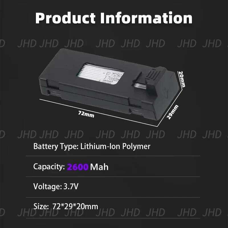 ▥ JHD 3.7V 2600Mah RC Charger อุปกรณ์เสริมสําหรับ E88 E525 E88evo Ls-E100 Mini Drone E100 แบตเต