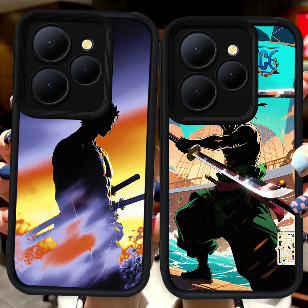 ปลอกสีดําสําหรับ ITEL S23 RS4 A80 A50 P55 P65 A90 A70 5G City 100 H89 Zorro