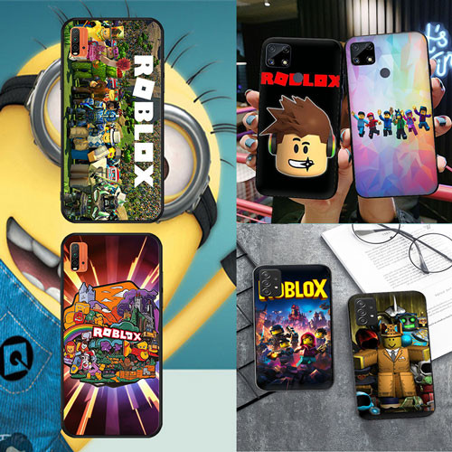 นุ่มสีดําRealme C25 C25S X Lite XT X2 Narzo 20 20 Pro 30A 50i Robloxเคสโทรศัพท์