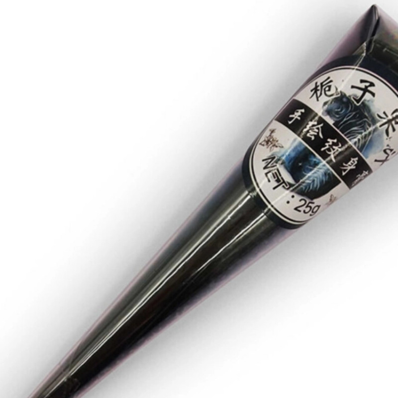 25g Navy Blue Juice ครีมพืช Tattoo jagua Henna มือวาดกันน้ํายาวนาน 15 วันฟรีสีขาวเส้นร่างปากกา