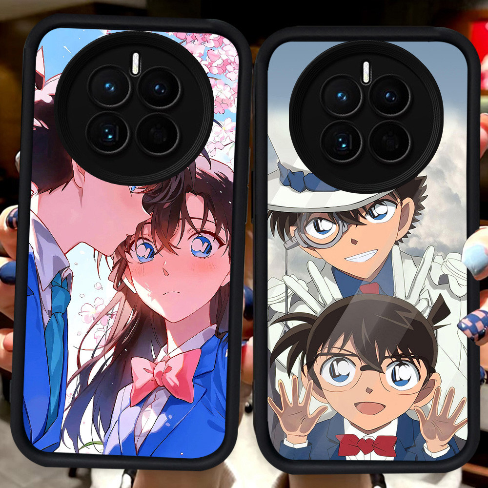 เคสสีดําสําหรับRealme Narzo N65 13 12 Lite Pro 12X 70 Plus 5G H23 นักสืบโคนัน