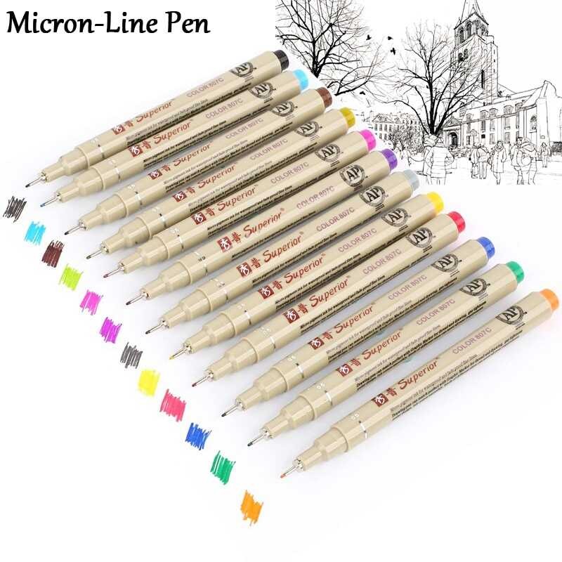 LY 12 Color PRO Pigma Micron Pen Set Waterproof Finecolour   Er Pen Drawing E Colour Pen Dein