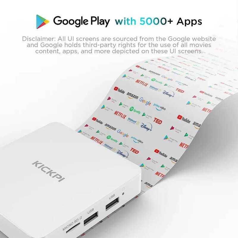 กล่องทีวี ★ Google Netflix Amlogic S905y4 เครื่องเล่นมีเดีย 4K KICKPI Kp1 11 กล่องรับสัญญาณ And