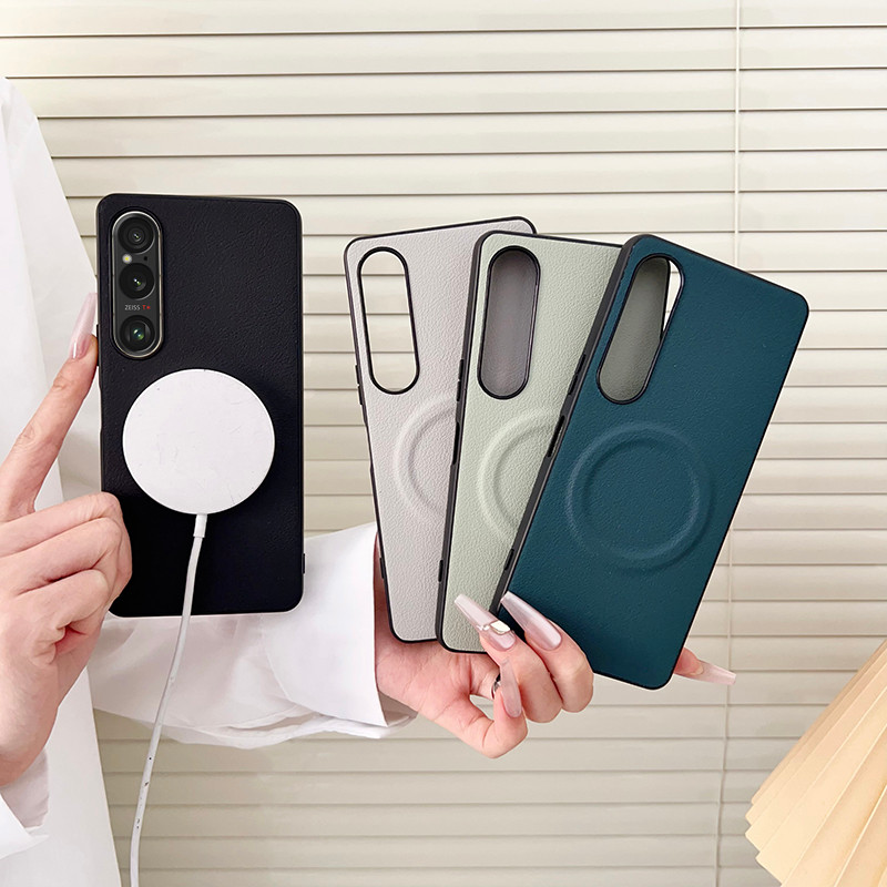 สําหรับ Sony Xperia 1 VII VI V IV III แม่เหล็กหนังฝาครอบโทรศัพท์กันกระแทก Shell TPU แม่เหล็ก Xperia1