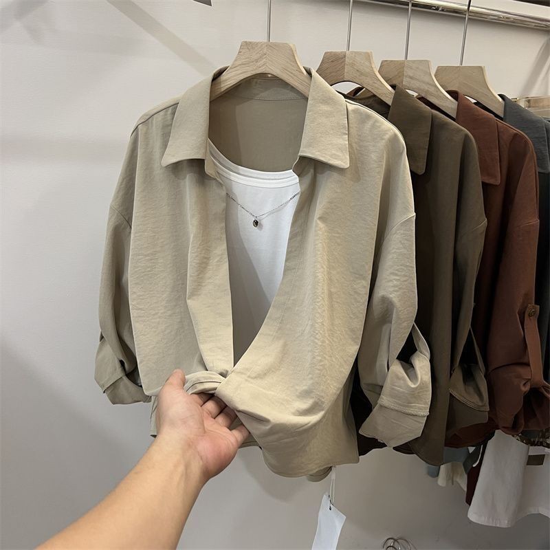 เสื้อเชิ้ตผู้หญิงฤดูใบไม้ผลิ/ฤดูร้อนใหม่คอปกโปโล รูปที่ 4