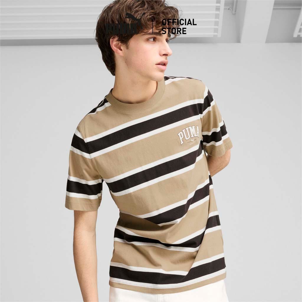 ♞,♘PUMA BASICS - เสื้อยืดผู้ชาย PUMA SQUAD สีเบจ - 68179367 FTH