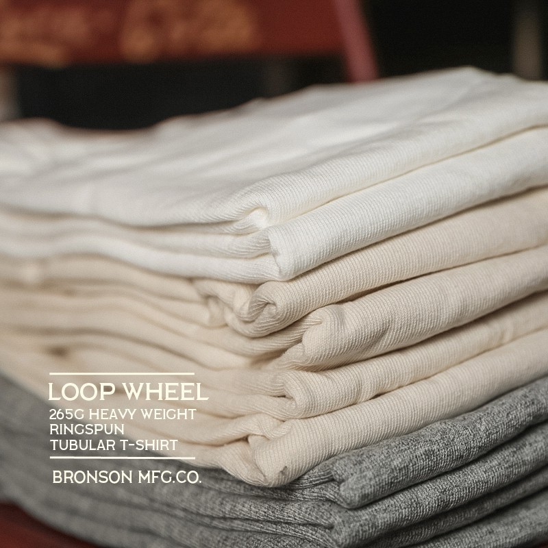 ♞,ในสต็อก Bronson Tubular เสื้อยืด Heavyweight แขนสั้นลูกเรือคอฤดูร้อนผู้ชาย Basic Tee KJF WHF