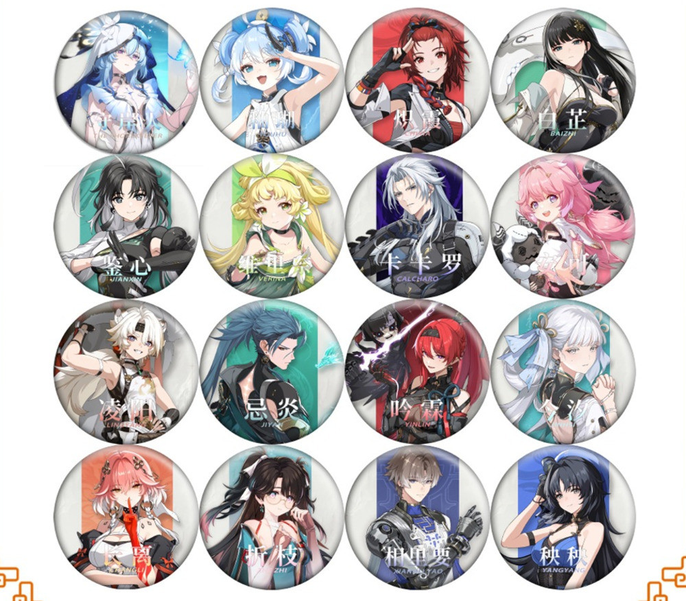 Wuthering Waves Badge changli yinlin jinxi เข็มกลัดอะนิเมะอุปกรณ์ต่อพ่วง 44 มม.pin