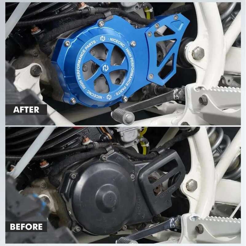 ▥ สําหรับ Yamaha 200 Yfs200 1988-2006 Yfs200se เครื่องยนต์ด้านซ้ายฝาครอบเฟืองป้องกันโปร