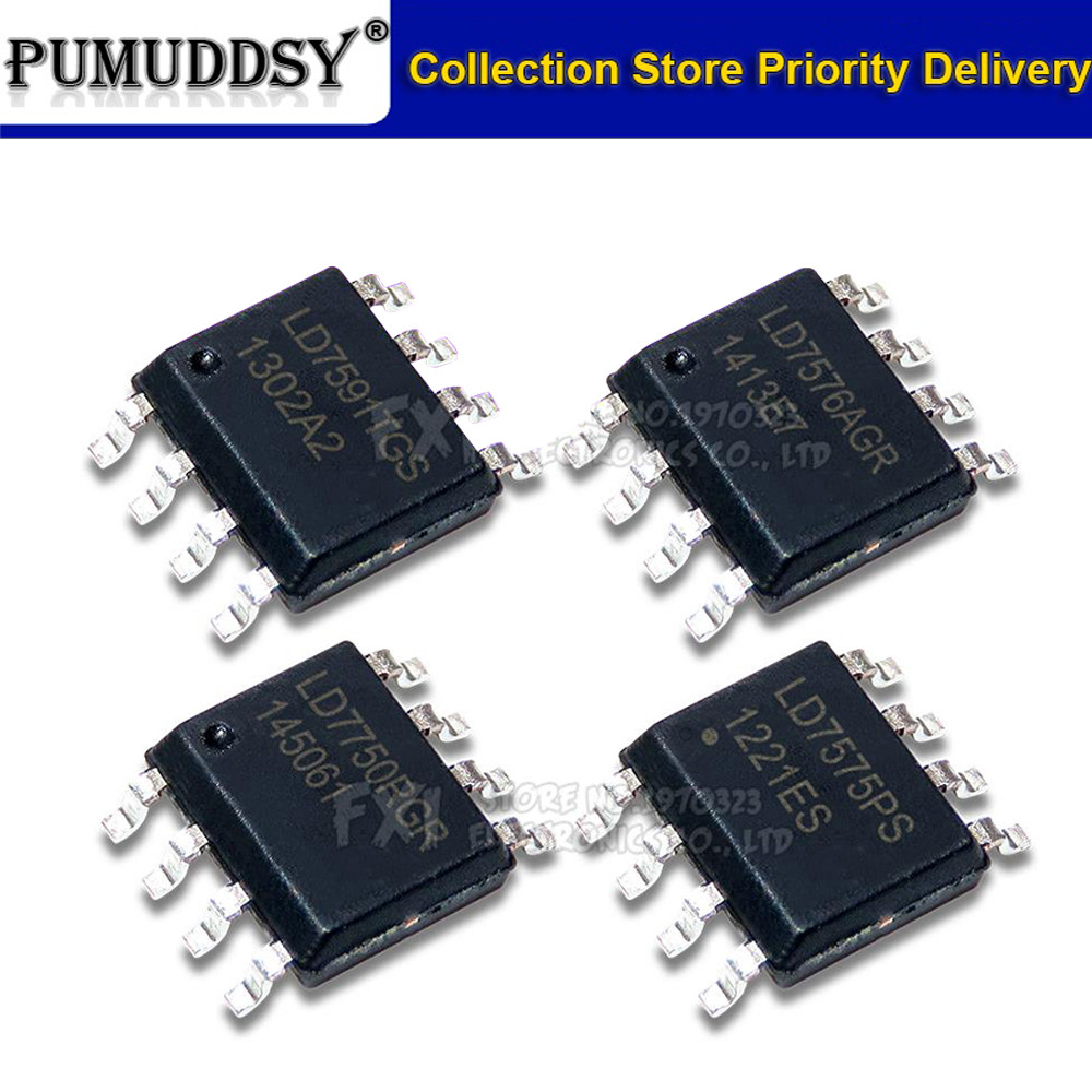 10PCS LD7575PS LD7576AGR LD7591TGS LD7750RGR SOP LD757576 LD7591 LD7750