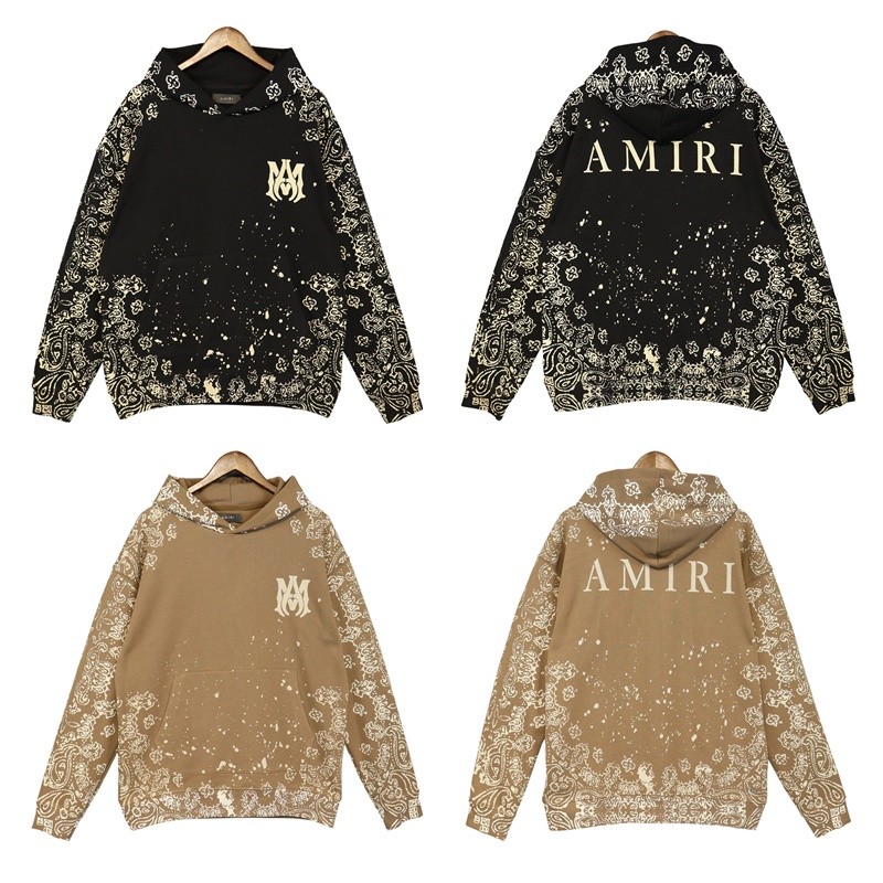 ♞เสื้อกันหนาวลําลอง มีฮู้ด พิมพ์ลายโลโก้ Amiri แฟชั่นสําหรับสตรี SSDA