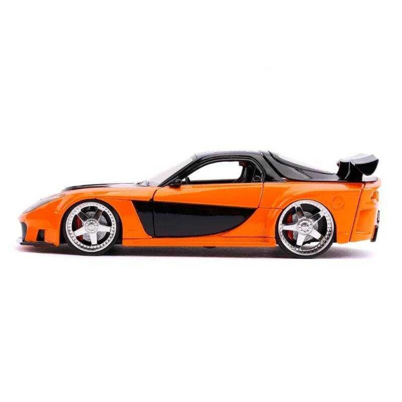 จัดา ☢ 1:24 เร็วและรุนแรง คอลเลคชัน Mazda Rx-7 ของ HAN โมเดลรถจำลองโลหะหล่อ ของเล่นสำหรับเด็ก ค