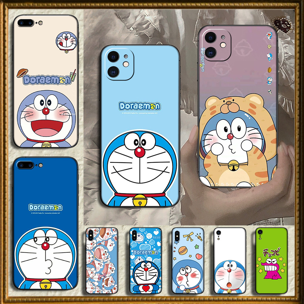 เคสTPUสีดํานุ่มสําหรับOPPO A53S A54S A54 A55 A56 A58 9VDปลอกโดราเอมอน