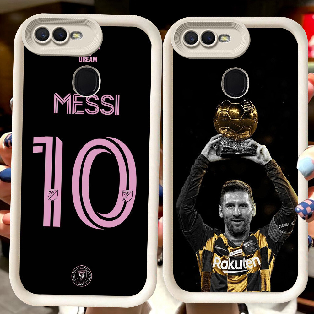 H108 Lionel Messi 10 ปลอกสีขาวสําหรับ OPPO F9 A12s A5S A1K A5 A3S A12E A7 A12 F7 F5 Pro A11K