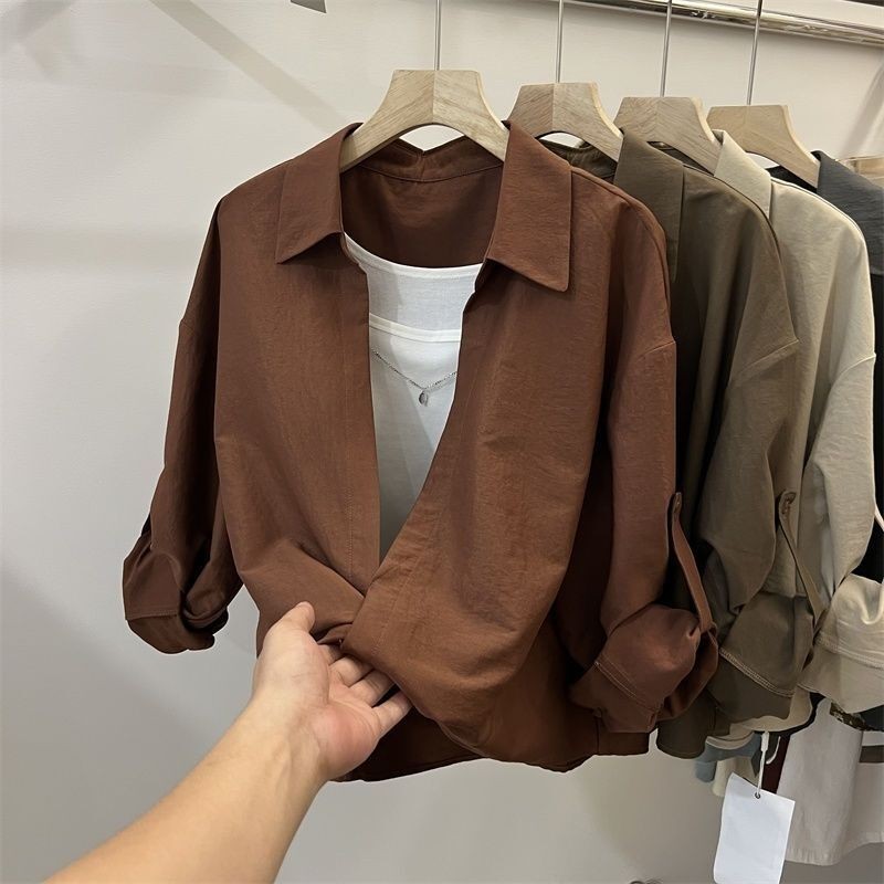 เสื้อเชิ้ตผู้หญิงฤดูใบไม้ผลิ/ฤดูร้อนใหม่คอปกโปโล รูปที่ 5