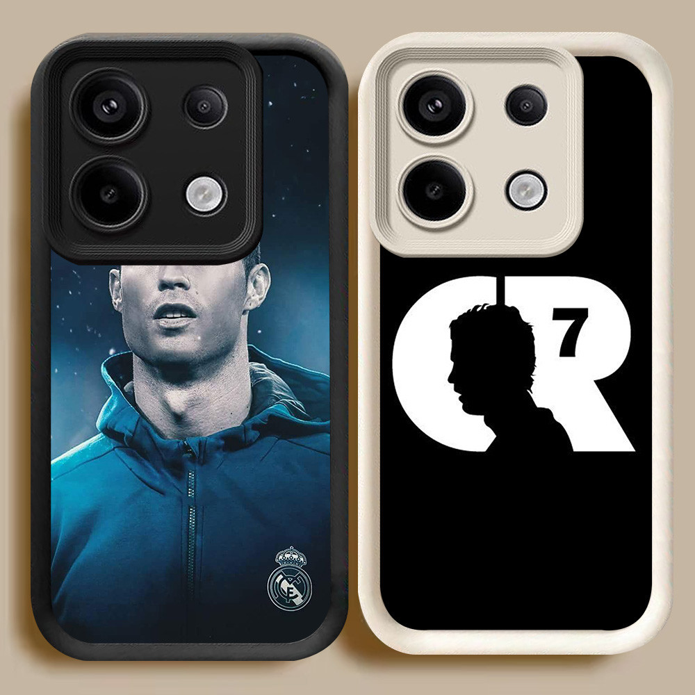 BI12 CR7 Ronaldo Casing สําหรับ Xiaomi Redmi 15C Note 14 13 Pro Plus 5G สีขาวสีดํา