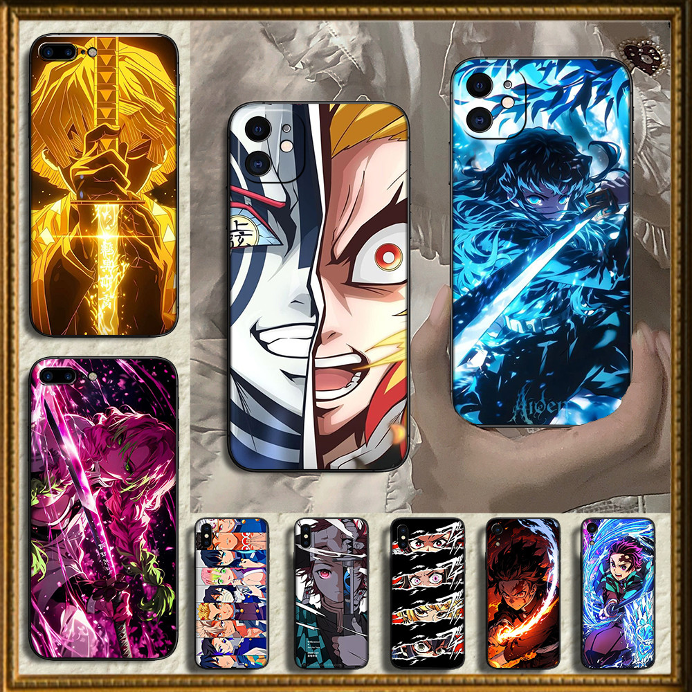 เคสTPUสีดํานุ่มสําหรับVIVO Y03 Y30T Y18 Y18S Y18E T3 Y37M Y19S Y28 V40 PRO Z9 lite 7VD Demon Slayerป