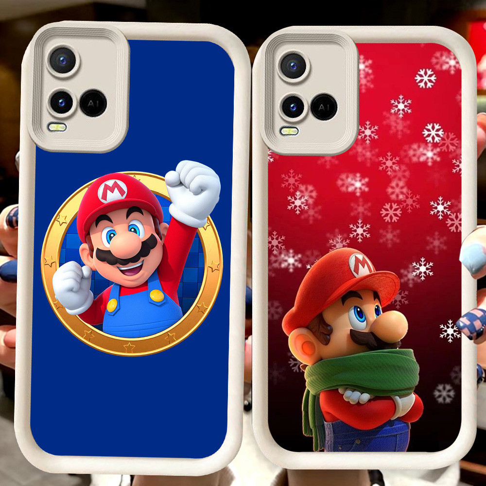 H59 Cool Mario สีขาวสําหรับ VIVO V30 Y21e Y02t V20 V21 Y21s V21E Y73 Y21 Y02 Y02S Y02a Y21t Y33E Y33