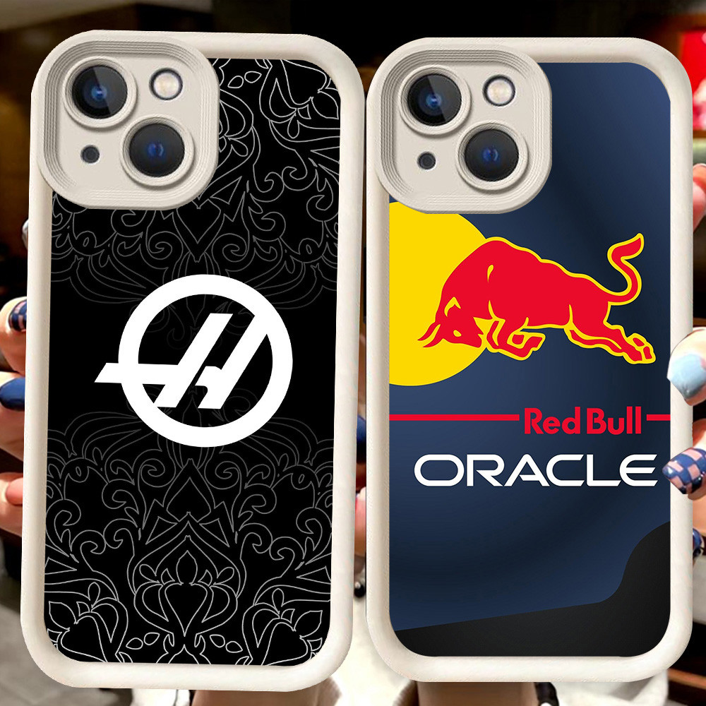 H19 F1 โลโก้ทีมปลอกสีขาวสําหรับ iPhone 6 7 6s 8 Plus 13 14 Pro Max