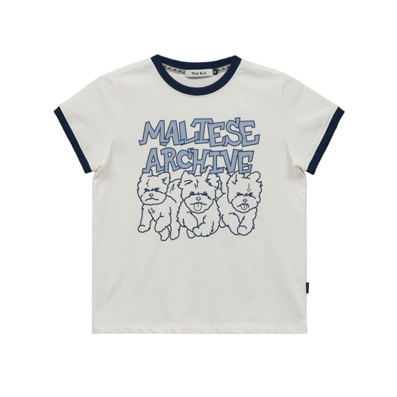 ♞,♘(พร้อมส่ง) ของแท้ waikei  maltese archive tshirt WHF