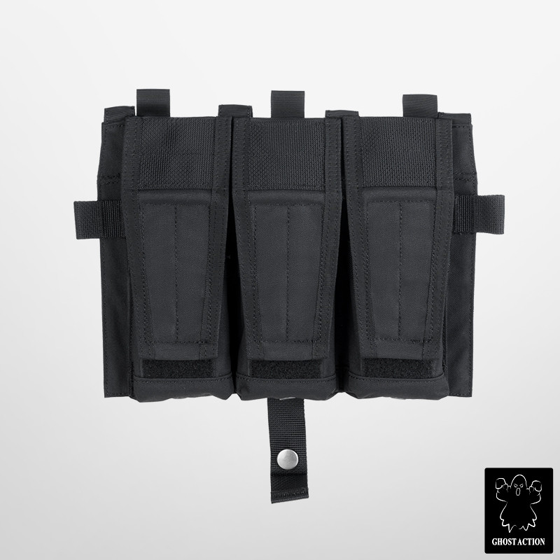 Ghost Actionยุทธศาสตร์ Triple 556 Mag Pouch MOLLE สำหรับเสื้อกั๊กตะขอและห่วง แผง Mag ยุทธศาสตร์ 6512