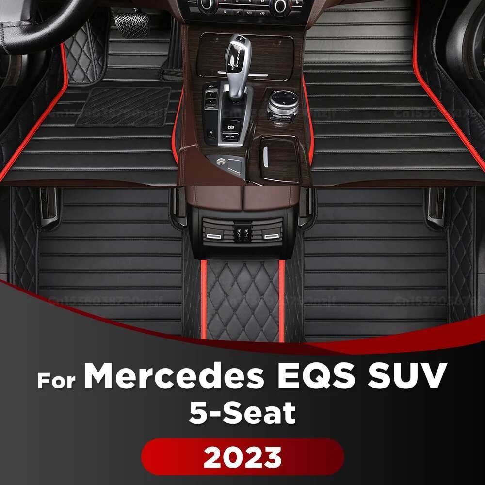 สําหรับMercedes Benz EQS SUV 5-ที่นั่ง 2023 รถเสื่อที่กําหนดเองอัตโนมัติแผ่นเท้ารถยนต์พรมฝาครอบอุปกร
