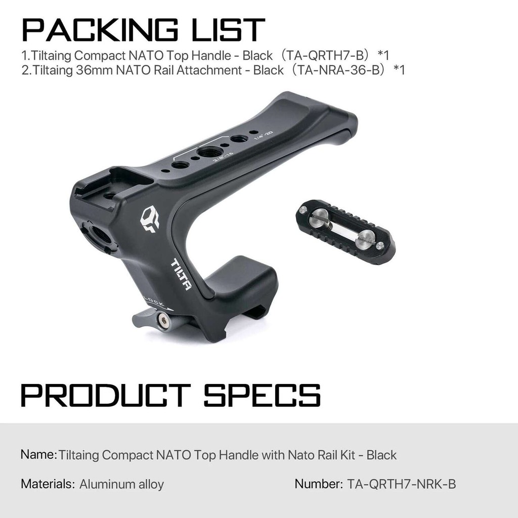 Promotion TILTA TA-QRTH7-B Tiltaing Compact NATO Top Handle with Nato Rail Kit - สีดํา - รูปที่ 4