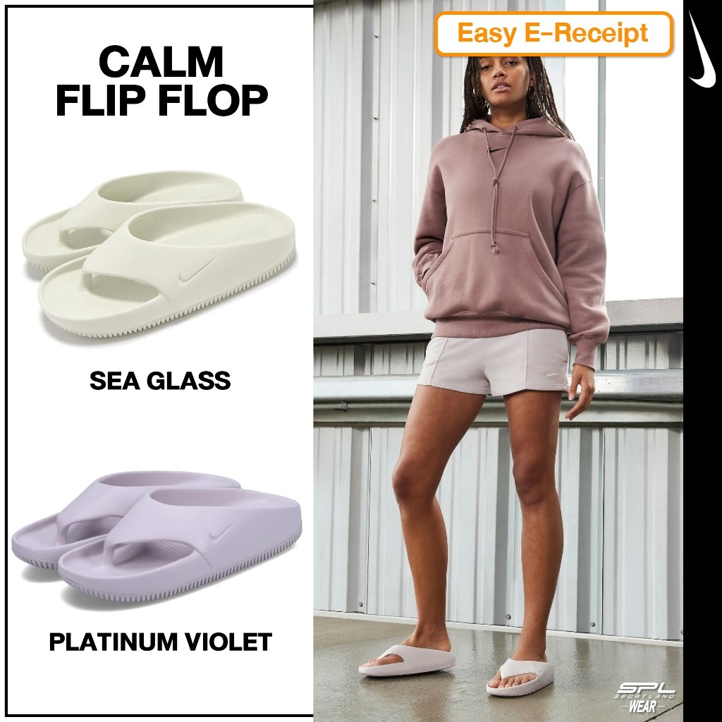 ♞,♘Nike Collection ไนกี้ รองเท้าแตะ รองเท้าลำลอง W Calm Flip Flop FD4115-002 / FD4115-003 (1800) YR