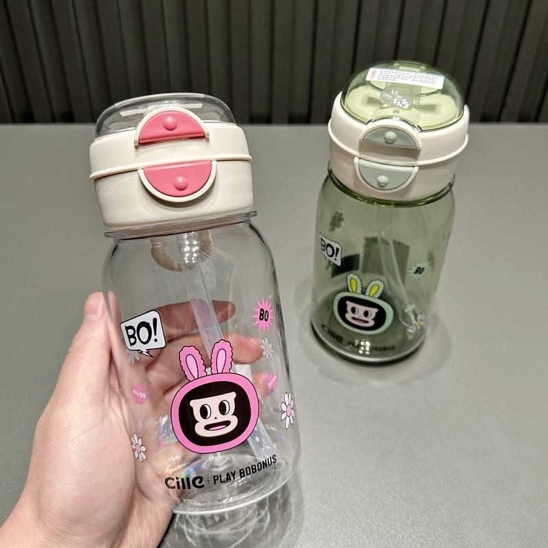 Cialis ถ้วยน้ําเด็กนักเรียนชายและหญิง Tritan ถ้วยพลาสติกไปโรงเรียนความจุขนาดใหญ่กีฬา Sips ถ้วยกาต้มน