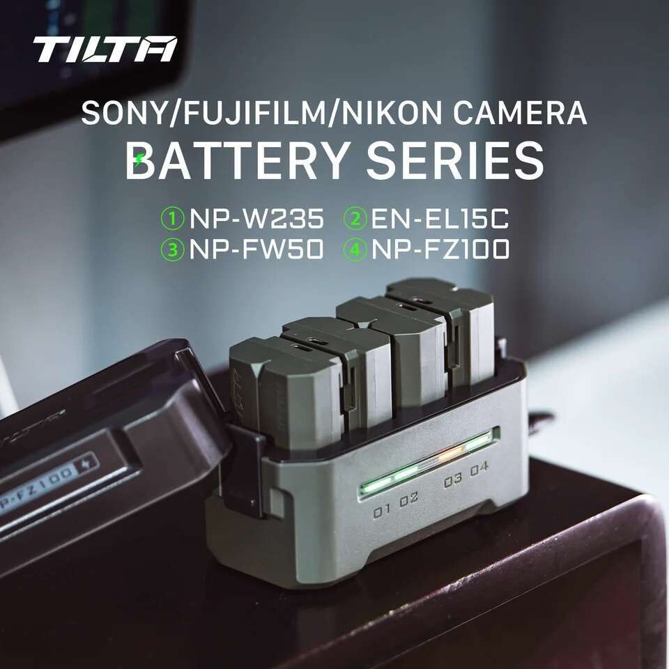 โปรโมชั่น TILTA NP-FZ100 แบตเตอรี่สถานีชาร์จแบบพกพาแบตเตอรี่ชาร์จแบตเตอรี่สําหรับ Sony NP-FZ100/NP-FW50