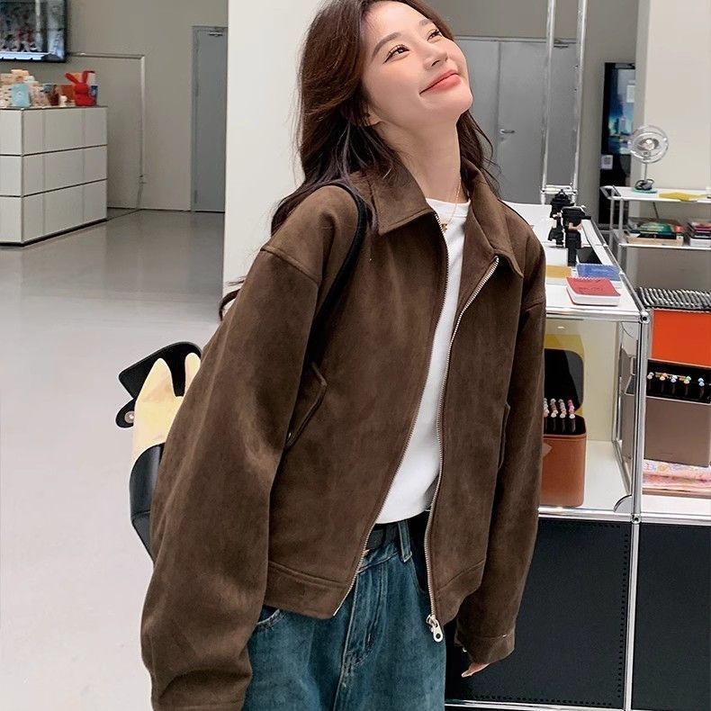 Maillard Crock Spring Autumn Jacket Women New Retro Short High-end Korean Slim Jacket - รูปที่ 7