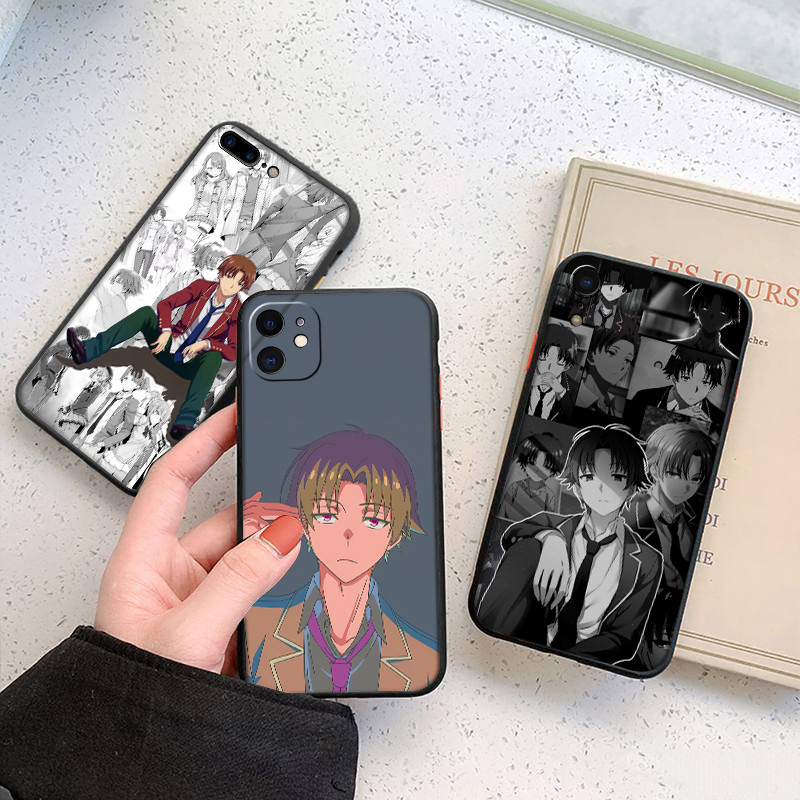 เคสโทรศัพท์สีดําแบบนุ่มสําหรับ iPhone 5 6S SE X XS Max XR 6 7 8 Plus 21EF อะนิเมะ Ayanokouji Kiyotak