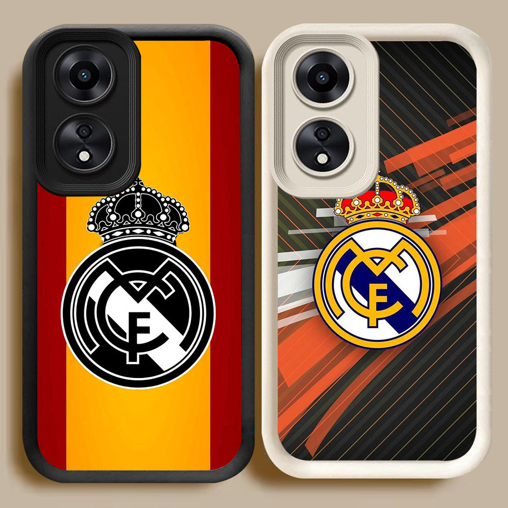 BI97 Real M-Madrid Casing สําหรับ OPPO A38 A60 A58 A18 5G สีขาวสีดํา