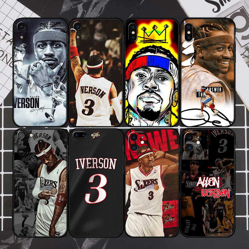 เคสโทรศัพท์สีดําแบบนุ่มสําหรับ Samsung J4 J5 J6 Plus Prime J7 Core Pro J8 18BH Iverson nba caseg