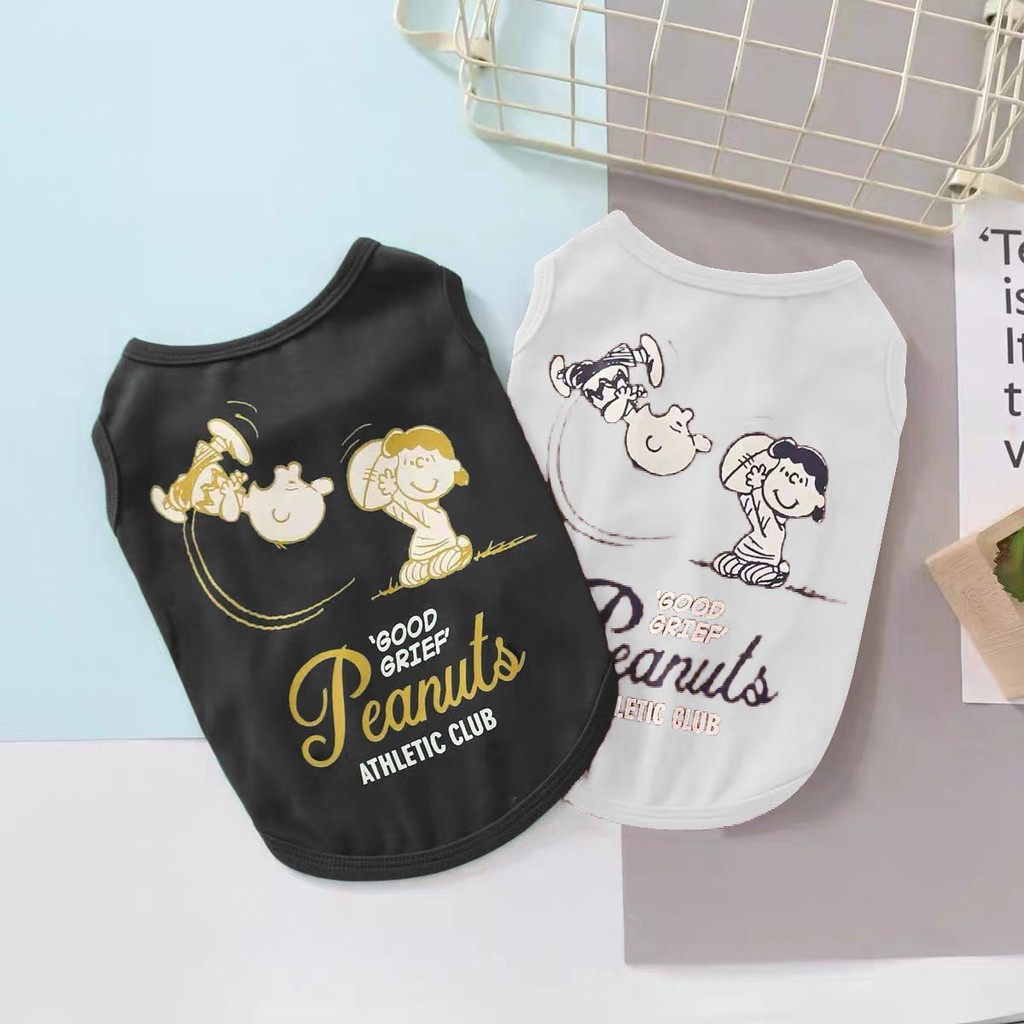 ลูกสุนัขเสื้อผ้าฤดูร้อนบางผ้าฝ้ายเสื้อกั๊กสัตว์เลี้ยงเท็ดดี้บิชอนยอร์คเชียร์แมวเสื้อยืดสุนัขขนาดเล็ก - รูปที่ 6