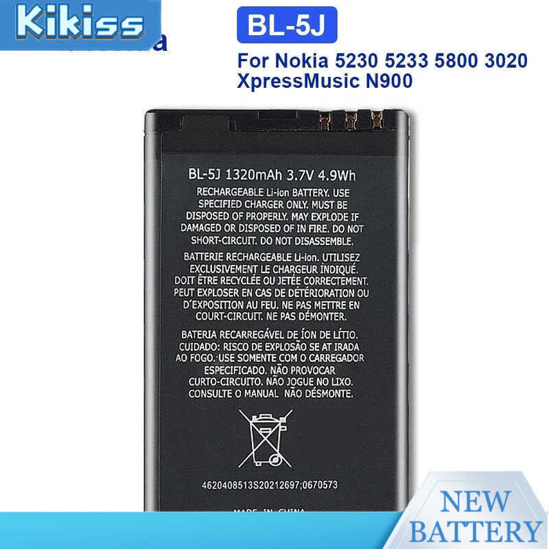 แบตเตอรี่คุณภาพสูง BL-5J Nokia Lumia 520 530 525 X1-01 5230 5233 5235 5800XM X6 C3 5802i BL5J