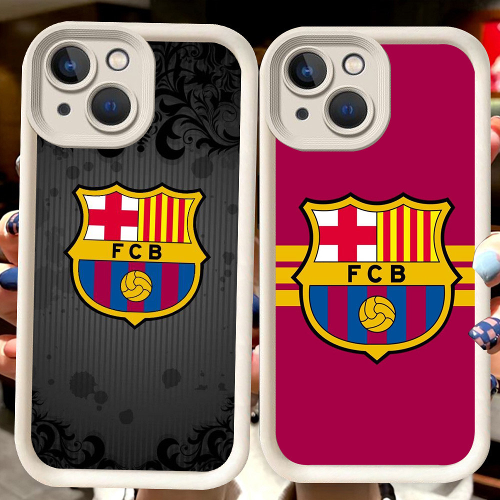 H77 Barcelona Club ปลอกสีขาวสําหรับ iPhone 6 7 6s 8 Plus 13 14 Pro Max