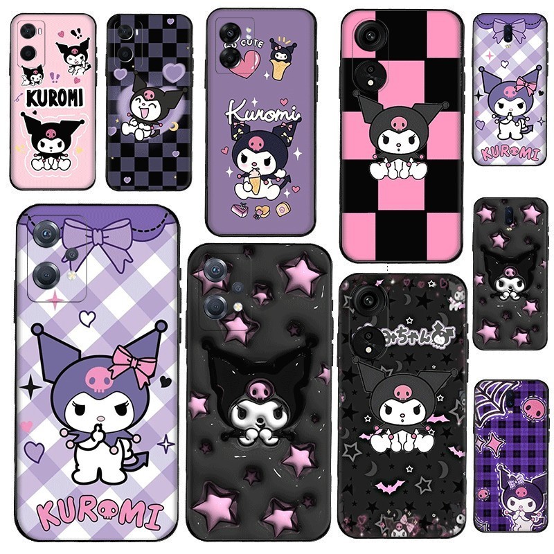 L5F Kuromi น่ารักการ์ตูนสําหรับ OPPO R9 F1 Plus R9S Reno 2 2Z 2F 3 4 Pro 5 5F Lite 5K TPU ซิลิโคนอ่อ