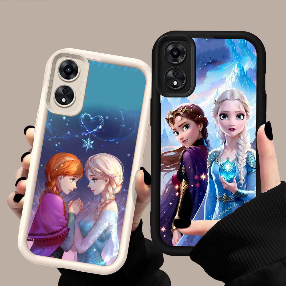 JK-31 Frozen Princess เคสกันกระแทกสําหรับ OPPO A17 A38 A58 F23 A60 A18 A78 A98