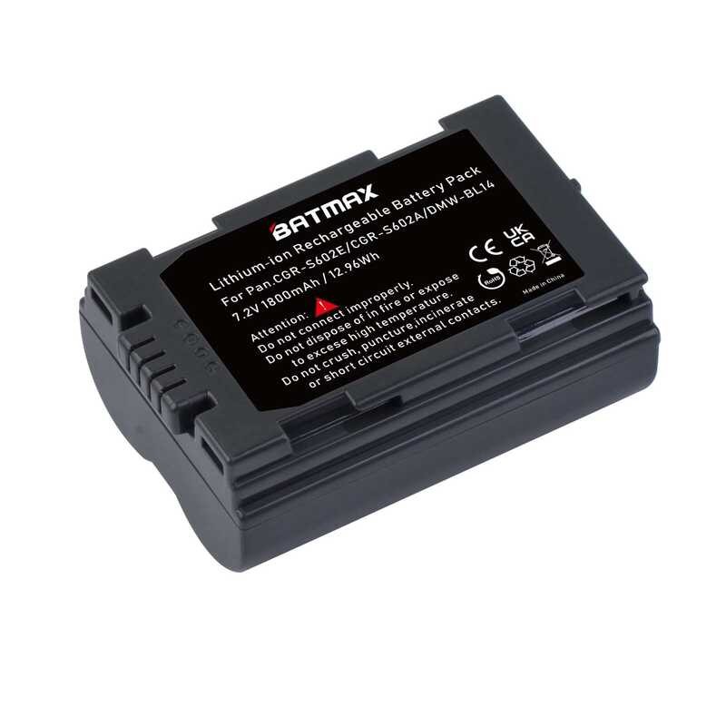 ❃ แบตเตอรี่ S602e 1800มิลลิแอมป์ S602 Cgr-S602และที่ชาร์จ USB LED สำหรับ Dmc-Lc40 Dmc-L1พานาโซน ❃