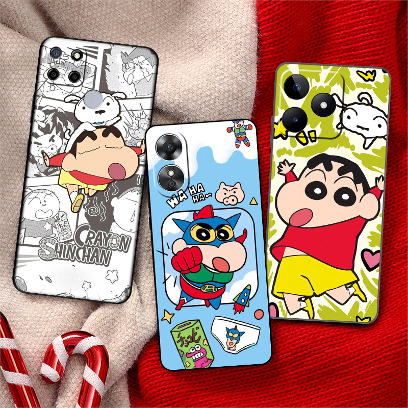เคสโทรศัพท์สีดํานุ่มสําหรับRealme 3 5 5i 5s 6i 7 7i 8 8s 8i 9 9i 10 Pro Plus 12X 12 + 13 P1 33HK cra
