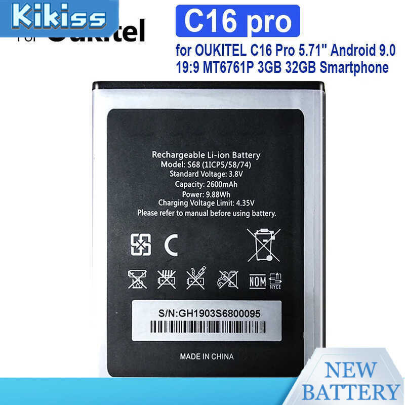 pro 2600mAh Battery For OUKITEL S68 / C16 Pro